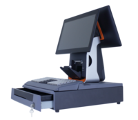 POS-терминал Citaq T80P Windows All-In-One с двумя сенсорными экранами 15,6 дюйма, процессором Intel Celeron J1900, 2 ГБ DDR3, 64 ГБ SSD и термопринтером