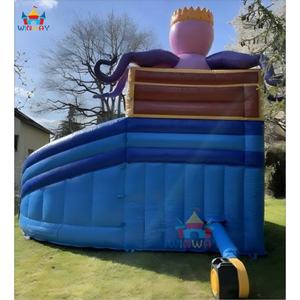 Toboggan de piscine gonflable en PVC pour usage commercial, résidentiel et extérieur, en forme de pieuvre, pour parc d'attractions - Product Image 3