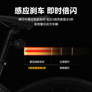 Johorse <b>Bicycle</b> Tail Light Led Rechargeable Waterproof Ipx4 4 Modes For Road Mountain Bike Cycling With Clip Mount - Product Image 3