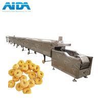 Ligne de production de machines à encrustation de biscuits fourrés, fabrication automatique industrielle de mamoul et de gâteaux de lune
