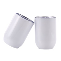 Gobelet en verre droit blanc sublimation, pour vin, style personnalisable sous vide, 12 oz, tasses à café pour œufs, nouvelle collection