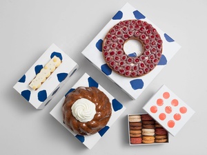 OEM จีนโรงงานราคาถูกคัพเค้ก /Eclair/macaron/ โดนัท/คุกกี้ช็อคโกแลต/ผลไม้ทาร์ต/ วาฟเฟิลที่กำหนดเองแพคเกจกระดาษแข็ง - Product Image 2