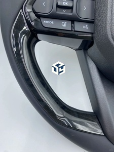Volant <span class=keywords><strong>sport</strong></span> GR en cuir pleine fleur pour Toyota Land Cruiser LC79 LC76 LC70 LC300 2008-2021, boutons noirs, carbone - Product Image 5