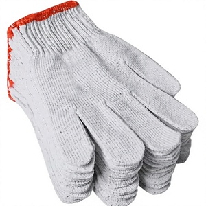 Best Selling OMET Safety Cuff Cotton Glove Industry 30-70g/pair TC Knitted Anti-Cut/Anti-Heat/Anti-Slip Latex-Free - Product Image 1