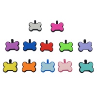 OKSILICONE individueller Hundenaufkleber Halskette Haustier leer silikon qr-Code Haustier-ID Hund-Namen-Tags Halsband für Gravur Anhänger Haustier-Aufkleber