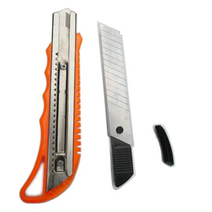 Couteau à lame cassable robuste et résistant en acier SK4, lame noircie de 18 mm, couteau de coupe - Product Image 2