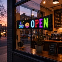 Panel de Matriz de Luces LED Programable Controlado por Aplicación, Alimentado por USB 5V DC, para Uso Publicitario en el Hogar, Taxis y Centros Comerciales