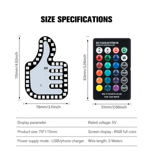 Rcj LED cử chỉ ngón tay ánh sáng cho cửa sổ xe hơi ánh sáng dừng ngón tay cử chỉ xe ánh sáng nội thất trang trí cảnh báo đèn - Product Image 6