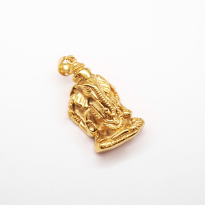 Collana da uomo con ciondolo religioso indiano a forma di elefante guardiano, in acciaio inossidabile, anti-ossidazione, impermeabile, gioiello alla moda - Product Image 5