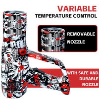 Pistolet thermique KUNAISI à motif personnalisé, puissance nominale de 2000 W, avec affichage de la température, pistolet thermique à température réglable pour les outils de wrapping automobile