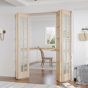 <span class=keywords><strong>Porte</strong></span> pliante moderne <span class=keywords><strong>en</strong></span> <span class=keywords><strong>bois</strong></span> massif, <span class=keywords><strong>style</strong></span> français, avec écran <span class=keywords><strong>en</strong></span> verre, pour intérieur, salle à manger, appartement, salon, salle de bain, cave à vin, <span class=keywords><strong>atelier</strong></span> - Product Image 2