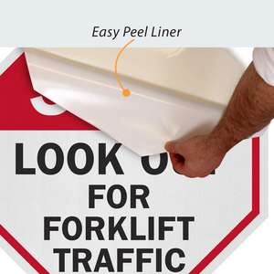 Pegatina Antideslizante Impermeable para Piso - Señal de Seguridad de Vinilo 'ATENCIÓN: Tráfico de Montacargas' para Pasillos de Almacén y Pisos de Fábrica - Product Image 3