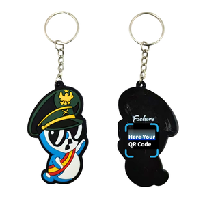 Tùy chỉnh quảng cáo khắc Kinh Doanh PVC Tùy chỉnh mã QR Keychain - Product Image 2