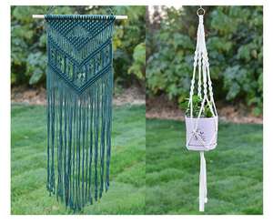 Cordão de Algodão para Macramê Disponível em Estoque 2mm 3mm 4mm 5mm 6mm 8mm 10mm, Corda Natural para Macramê DIY Artesanal - Product Image 3