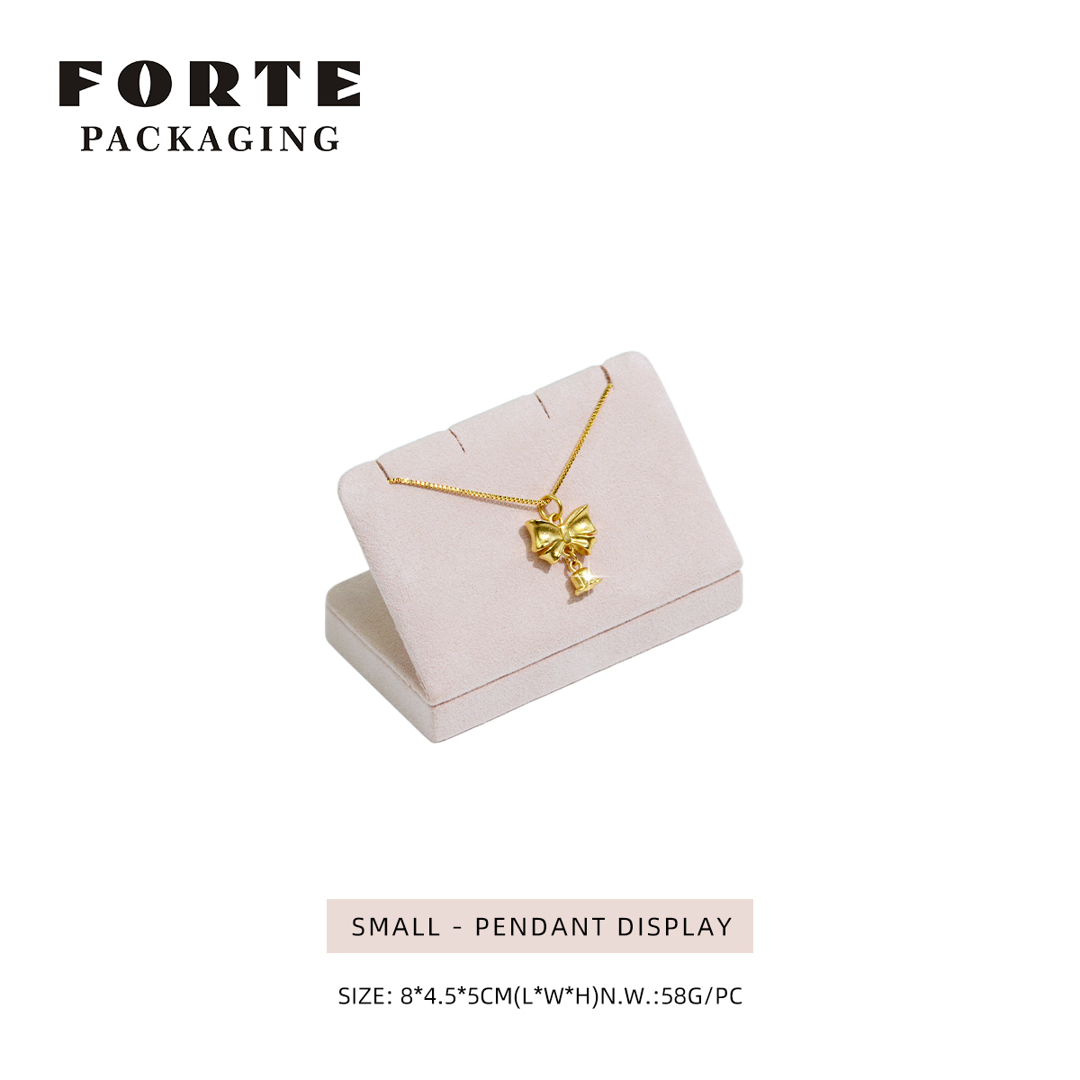 mini présentoir à pendentif rose clair
