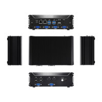 Mini PC industrial sin ventilador Intel Core de 10.ª generación i3 i5 i7, doble LAN Gigabit, 10 USB, 6 puertos serie RS232, alimentación de 12/24V