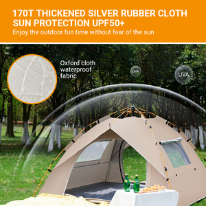 Tenda Otomatis Portabel untuk Luar Ruangan untuk 3-4 Orang dengan Kain Oxford untuk Keluarga Semua Musim - Product Image 4