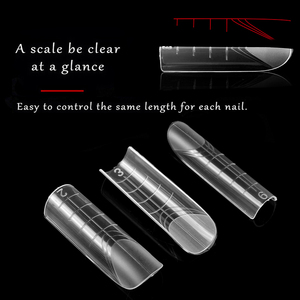 120 pièces de moules à ongles transparents à couverture complète, double forme, pour extension, étiquette personnalisée, en plastique, pour gel de construction rapide, outil de manucure professionnel - Product Image 4