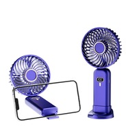 Ventilateur portable pliable G10 avec logo personnalisé OEM ODM, écran LED numérique, rechargeable, mini ventilateur avec support pour téléphone