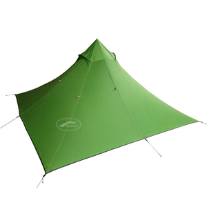 Tienda <span class=keywords><strong>de</strong></span> Campaña Piramidal Impermeable para 3 Estaciones, Tienda <span class=keywords><strong>de</strong></span> Campaña Tipi Ultraligera <span class=keywords><strong>de</strong></span> Nailon Doble Siliconizado 20D para Montañismo y Senderismo - Product Image 1