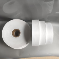 Rouleau d'étiquettes en tissu taffetas de nylon épais pour l'impression d'étiquettes d'entretien