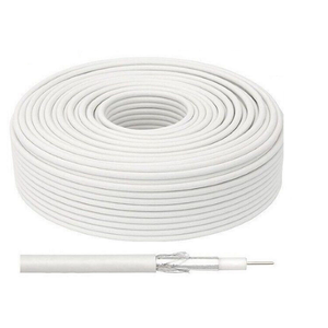 Câble coaxial blindé RG59 75 Ohm CCS, bobine de 100 m pour télévision par satellite et caméra de sécurité - Product Image 1