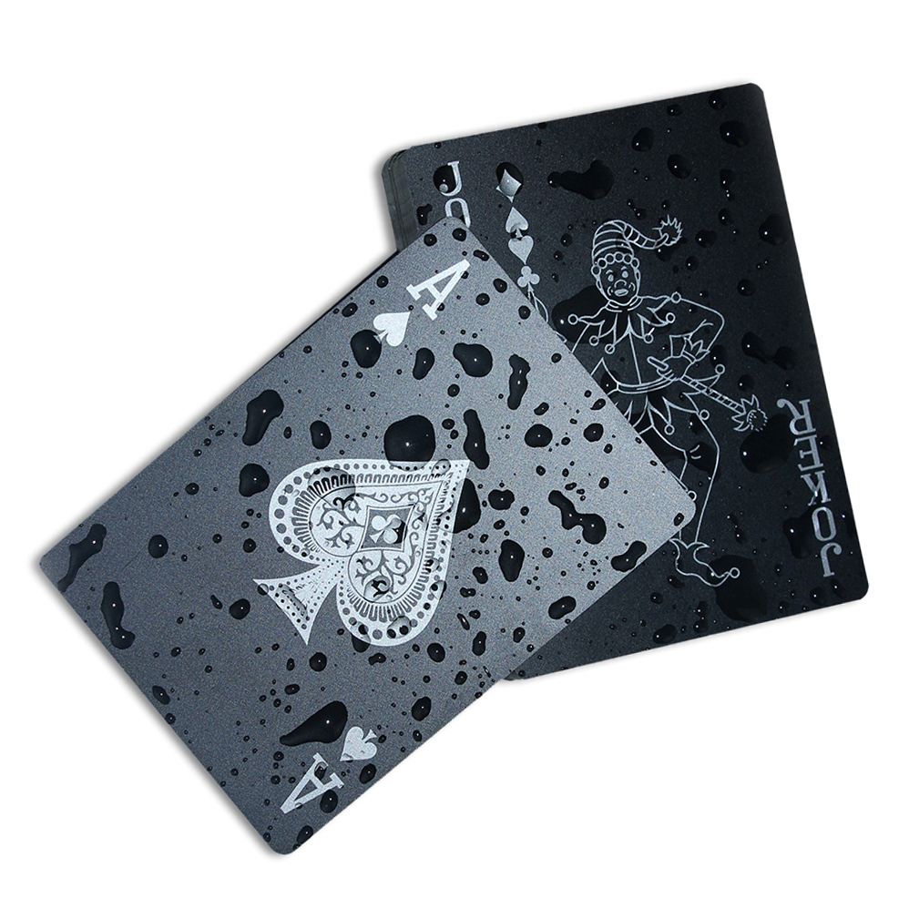 Рекламные пользовательские печатные рекламные черные пластиковые игральные карты