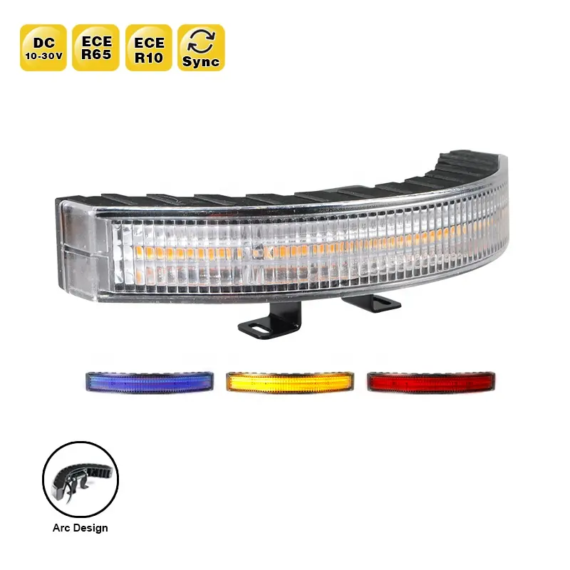 การจราจรกระพริบเตือนรถฉุกเฉินแบบพกพา Led สีเหลืองอำพันแสงแฟลช12โวลต์