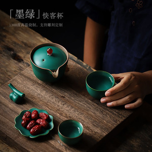 Shangyan Kung Fu <b>Tea</b> Set 1 Teapot 2 Cups Portable Travel Ceramic With <b>Infuser</b> - Product Image 4