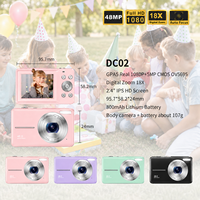 Cámara Digital Mini Innovadora 2026, CMOS Full HD, Diseño Portátil, 48MP, Zoom 18X, Modelo DC02S