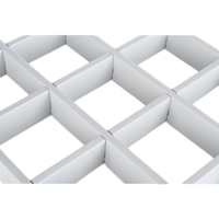 Panneaux de plafond en métal artistiques modernes, durables, ignifuges et imperméables, grille de plafond en alliage d'aluminium, revêtement en poudre de haute qualité