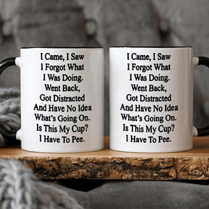 Diytree Brand Funny 11 Oz Tasse à café en céramique avec message "Ceci est ma tasse, j'ai besoin de faire <span class=keywords><strong>pipi</strong></span>" est le cadeau parfait pour votre frère - Product Image 6
