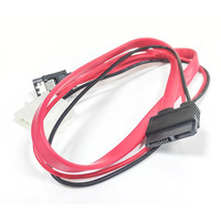 Cable de datos SATA Power 2 en 1 LP4 IDE a SATA 15P hembra con revestimiento de PVC y blindaje trenzado para uso en computadoras