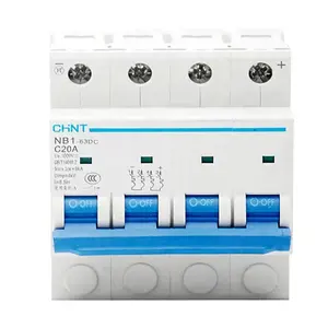 ราคาที่ดี Chint NB1-63 DC 600V 2P 16A 32A 63A Curve IP20 DC เบรกเกอร์ขนาดเล็กสำหรับระบบ PV กับ CE U/L