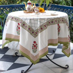 ผ้าปูโต๊ะพิมพ์ลายดอกไม้ทำจากผ้าฝ้ายขนาด60x90นิ้ว - Product Image 1