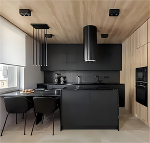 <span class=keywords><strong>Hotte</strong></span> de cuisine îlot 110 V villa commerciale cuisine ouverte noir <span class=keywords><strong>cylindrique</strong></span> top aspiration ventilation silencieuse Cheminée Cuisine - Product Image 1