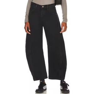 Nueva Llegada: Jeans de Mujer de Pierna Ancha de Alta Calidad, Lavado Vintage, Casual, con Efecto Ácido, Desgastado, con Parches, de Tiro Bajo y Estilo Baggy - Product Image 6