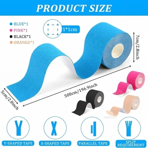 Bande <span class=keywords><strong>de</strong></span> kinésiologie imperméable et respirante sans latex, bandage sportif professionnel pour le soutien des muscles et des articulations - Product Image 4