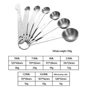Biểu Tượng Tùy Chỉnh Stackable Thép Không Gỉ Muỗng Thìa Đo Ly Và Thìa Đặt Cho Món Quà Khô Chất Lỏng Thành Phần Nấu Nướng - Product Image 6