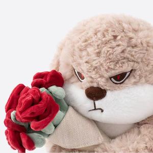 Peluche Personalizzato di Tendenza per San Valentino, <span class=keywords><strong>Coniglio</strong></span> Arrabbiato con Rosa, Giocattoli Morbidi e Peluche per San Valentino - Product Image 4