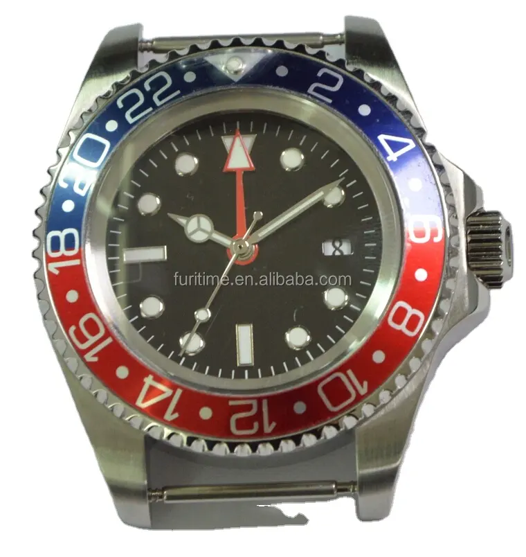 popular automatic diving custom famous brand watches luxury dual time zones watches GMT watch for men