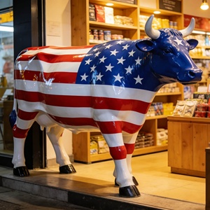 Escultura de Vaca de Tamaño Real para Jardín, Moderna, Ecológica, al Mejor <span class=keywords><strong>Precio</strong></span>, Personalizada, de Fibra de Vidrio, para Interiores/Exteriores - Product Image 5