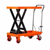 Plateforme élévatrice manuelle à ciseaux WIN TOP STAR, capacité de levage 100 kg, hauteur de levage 1,22 m, acier allié, norme CE EN1570