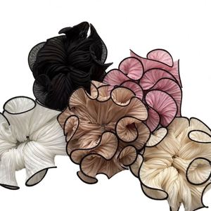 Cute Fabric Lace Wavy Flocked Circle Ball Large Intestine Forest Head Tie Hair Accessories Kids Hairbands - Product Image 2