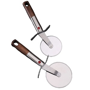 Disposable Foldable Kitchen Stainless Steel Wheel Knife <b>Baking</b> Tools High Precision Pizza Slicing Sliding Spatula - Product Image 2