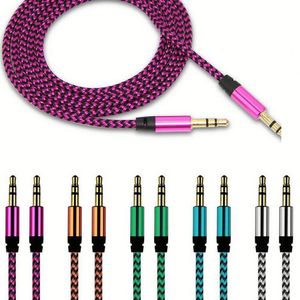 3.5mm Audio Jack to 3.5mm Audio Jack <b>Cable</b> Headset Adapter Nylon Braided Male to Male 3.5mm Aux <b>Cable</b> - Product Image 1