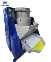 Machine de polissage à disque vertical 120L, moteur 4kW, déchargement automatique, production en série, traitement des pièces en acier, ébavurage