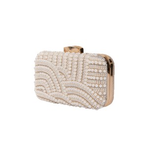Vintage <strong>Pearl</strong> Evening Bag Handmade Beaded &amp; Rhinestone Clutch Elegant Women's Party Dress <strong>Handbag</strong> - Product Image 5