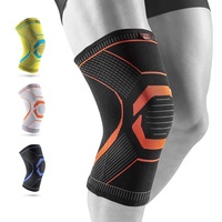 Genouillère de compression en nylon tricoté personnalisée par une usine chinoise, genouillère antidérapante, support de genou pour le sport