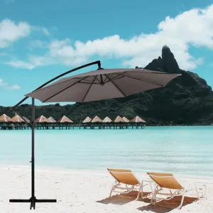 Promotion sun umbrella beach For Party Sun Parasol Outdoor Standing Sun Garden Umbrella patio outdoor waterproof market parasol